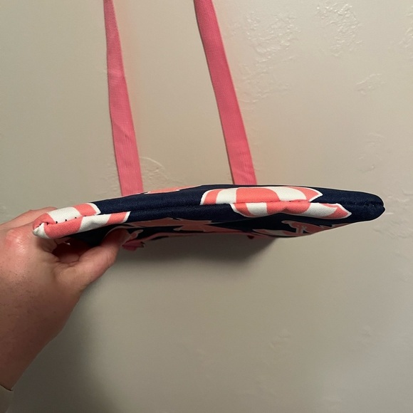 Simply Southern Small Canvas Shoulder Bag, Cross Body, Pink Elephants Umbrellas - Picture 9 of 10